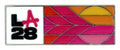 2028 Los Angeles Olympic Pin - LA28 Look of the Games Pink Chevron Pin