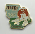 M&M's Olympic Sponsor Pin ~ Baseball ~ 1992 Olympic Rings