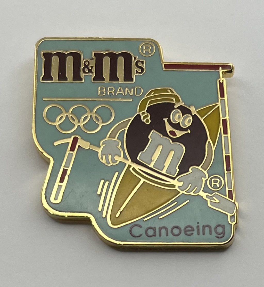 1992 Barcelona Olympic Kayak Pin ~ M&M's Canoeing