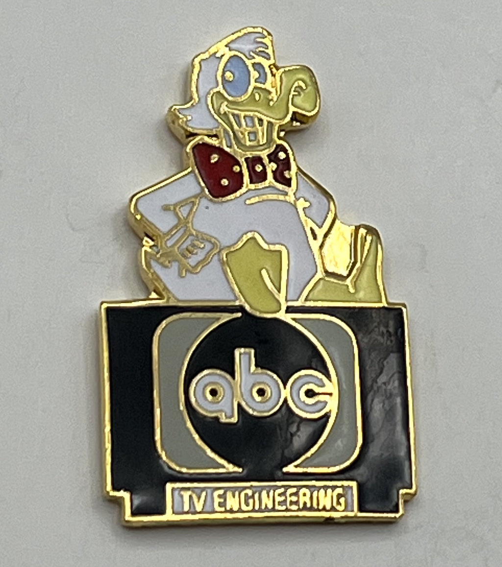 1984 Los Angeles Olympic Media Pin ~ ABC TV Engineering Duck