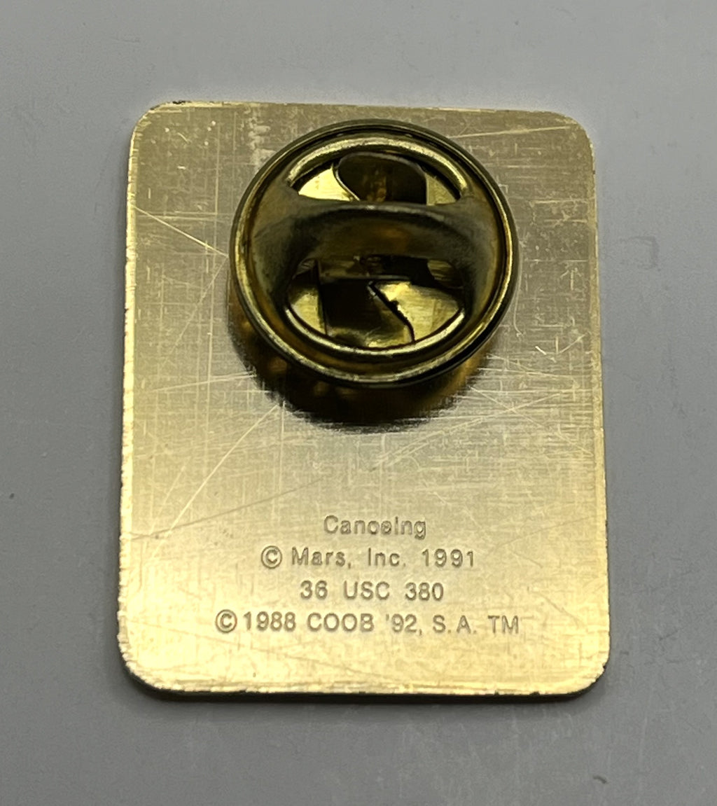1992 Barcelona Olympic Kayak Pin ~ Pedigree USA Sponsor Cobi Canoeing
