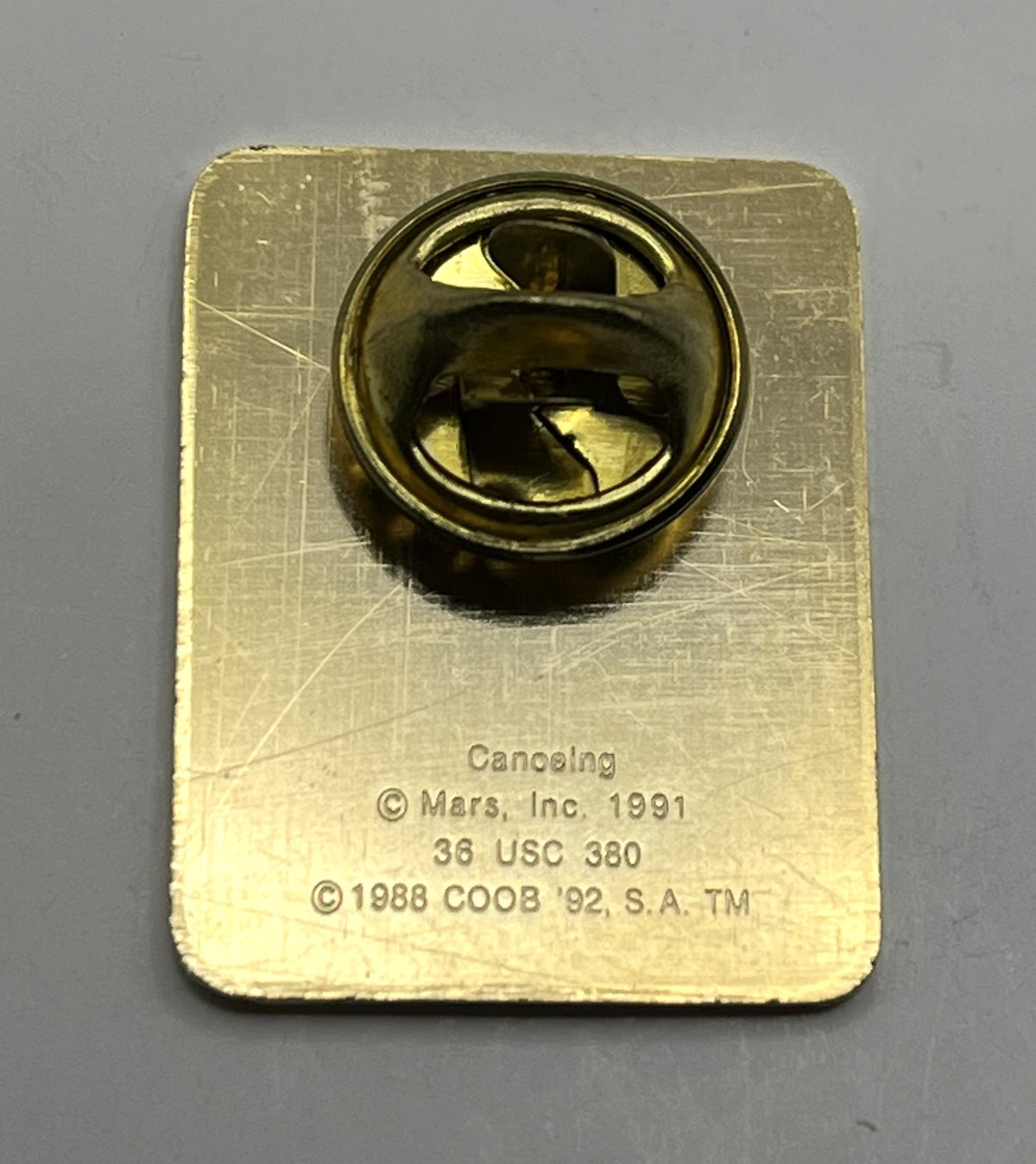 1992 Barcelona Olympic Kayak Pin ~ Pedigree USA Sponsor Cobi Canoeing