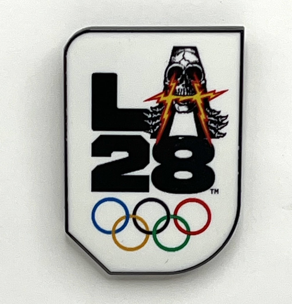 2028 Los Angeles Olympic Pin ~ LA28 Logo & Skateboarding A ~ Pinpal Grand Opening Price