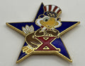 1984 Los Angeles Olympic Decathlon Pin ~ Sam the Eagle Series II Blue Star