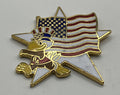 1984 Los Angeles Olympic Flag Pin ~ Sam the Eagle Series II White Star USA Flag
