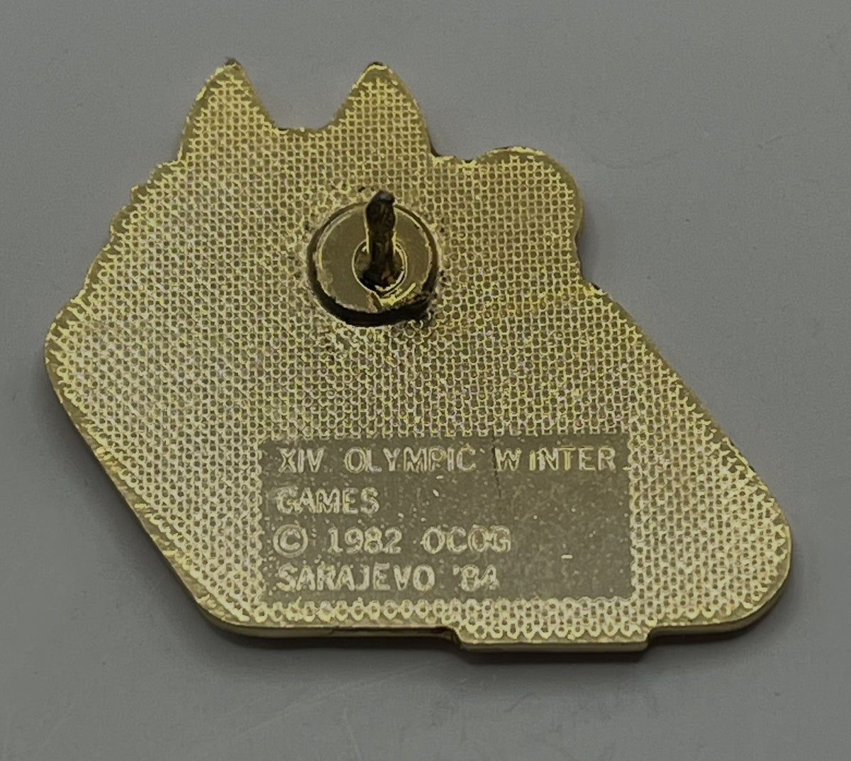 1984 Sarajevo Olympic Pin ~ Vučko Mascot Set ~ Ice Hockey Goalie
