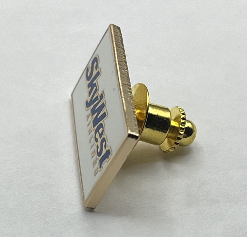 SkyWest Airlines Pin ~ Blue Logo on White