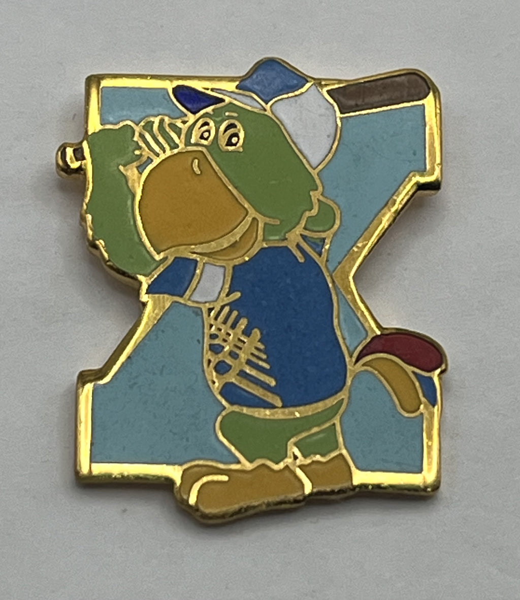 1987 Pan American Games Baseball Pin ~ Amigo Mascot at Bat ~ Indianapolis