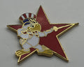 1984 Los Angeles Olympic Fencing Pin ~ Sam the Eagle Series II Red Star