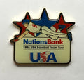 NationsBank Olympic Sponsor Pin ~ 1996 USA Baseball Team Tour