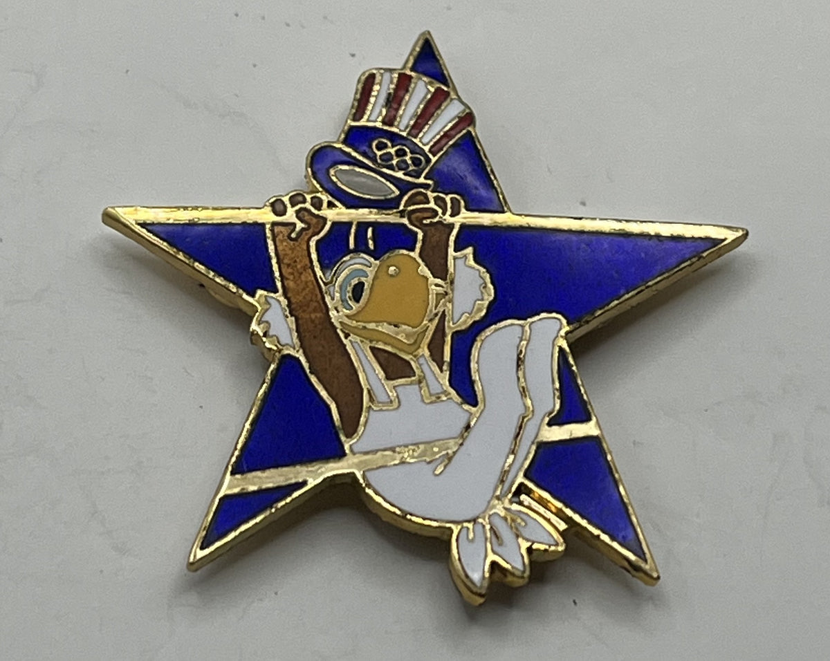 1984 Los Angeles Olympic Gymnastics Pin ~ Sam the Eagle Series II Blue Star Parallel Bars