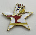 1984 Los Angeles Olympic Gymnastics Pin ~ Sam the Eagle Series II White Star Balance Beam