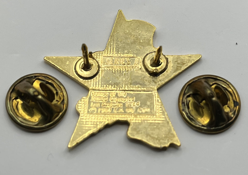 1984 Los Angeles Olympic Boxing Pin ~ Sam the Eagle Series II Blue Star