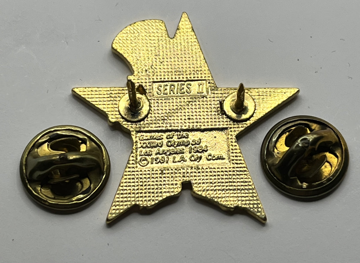 1984 Los Angeles Olympic Judo Pin ~ Sam the Eagle Series II Red Star