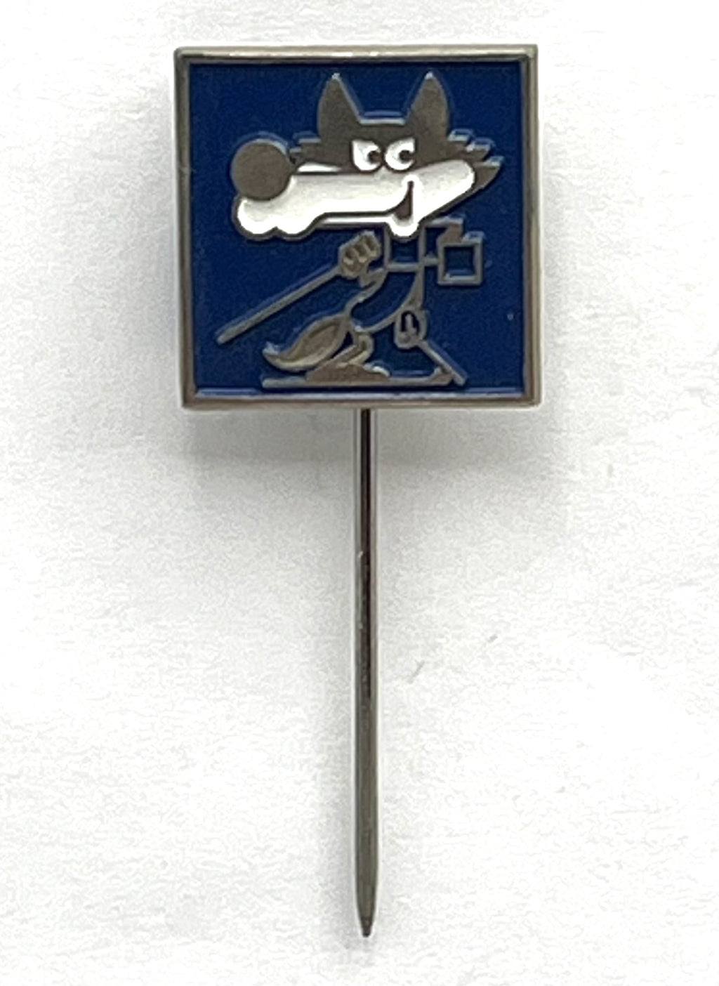 1984 Sarajevo Winter Olympics Mascot Stick Pin ~ Vučko the Wolf ~ Blue