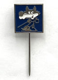 1984 Sarajevo Winter Olympics Mascot Stick Pin ~ Vučko the Wolf ~ Blue