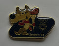 1984 Sarajevo Olympic Pin ~ Vučko Mascot Set ~ Olympic Torch