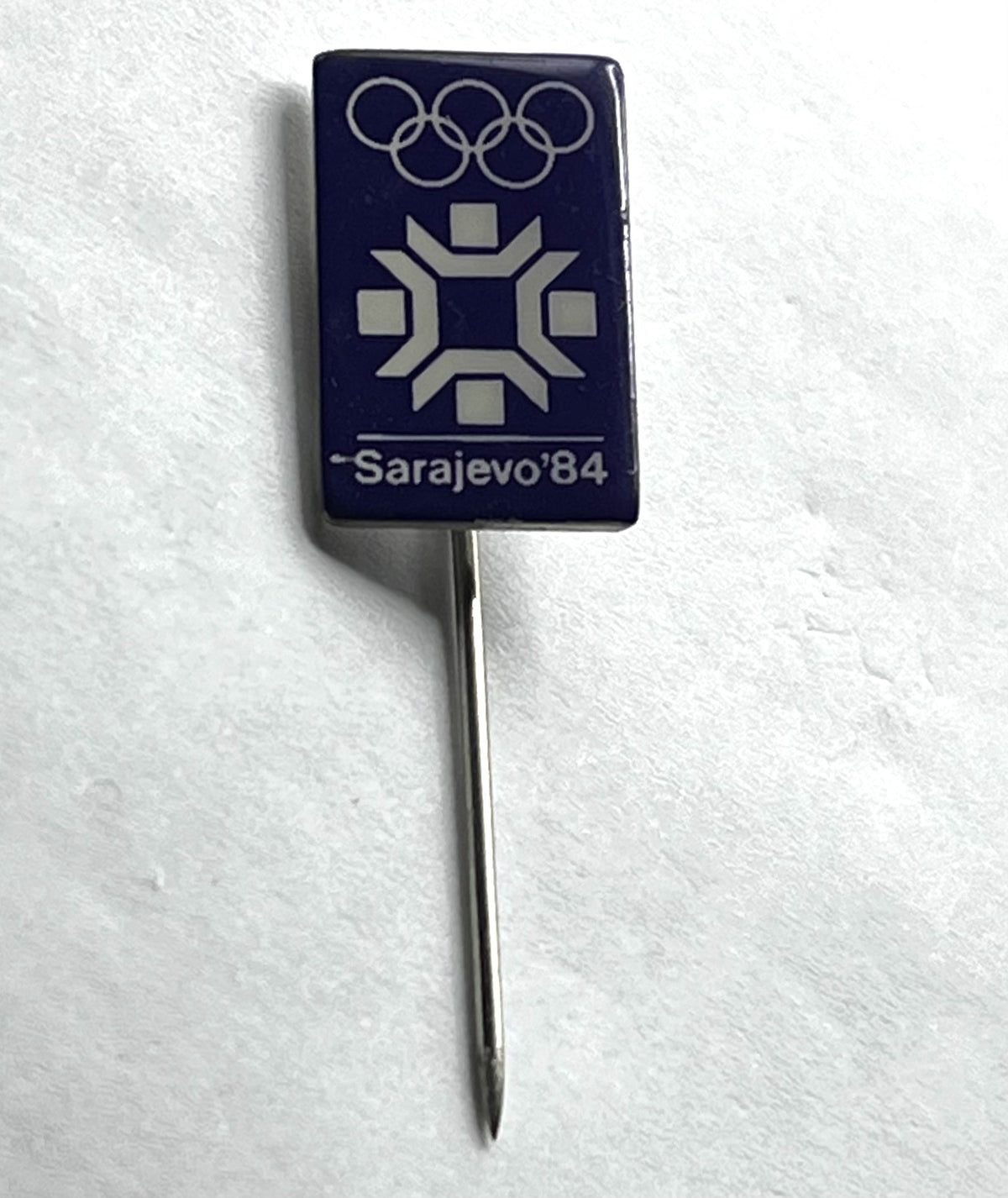 1984 Sarajevo Winter Olympics Stick Pin ~ Snowflake Emblem ~ Blue