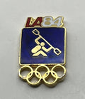 1984 Los Angeles Olympic Kayak Pin ~ LA84 Canoeing Pictogram