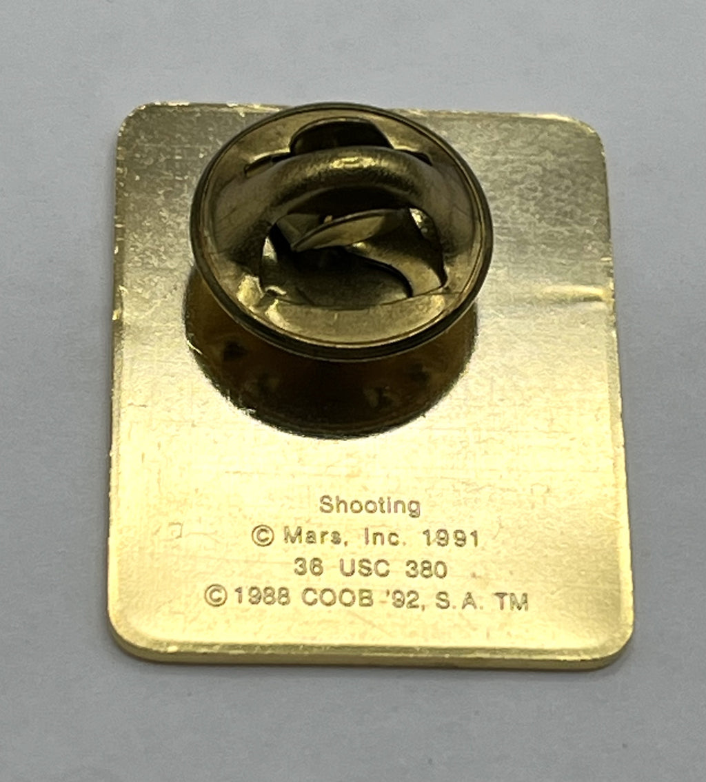 1992 Barcelona Olympic Shooting Pin ~ Pedigree USA Sponsor ~ Cobi Mascot