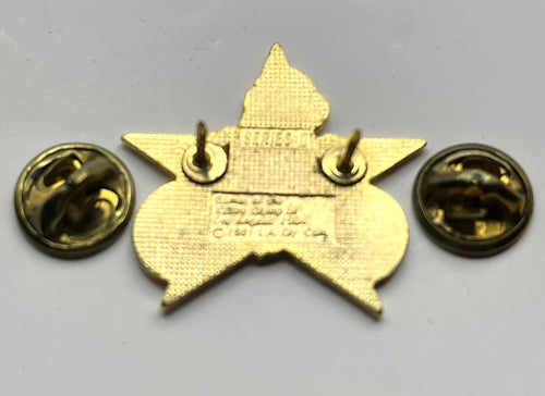 1984 Los Angeles Olympic Cycling Pin ~ Sam the Eagle Series II White Star