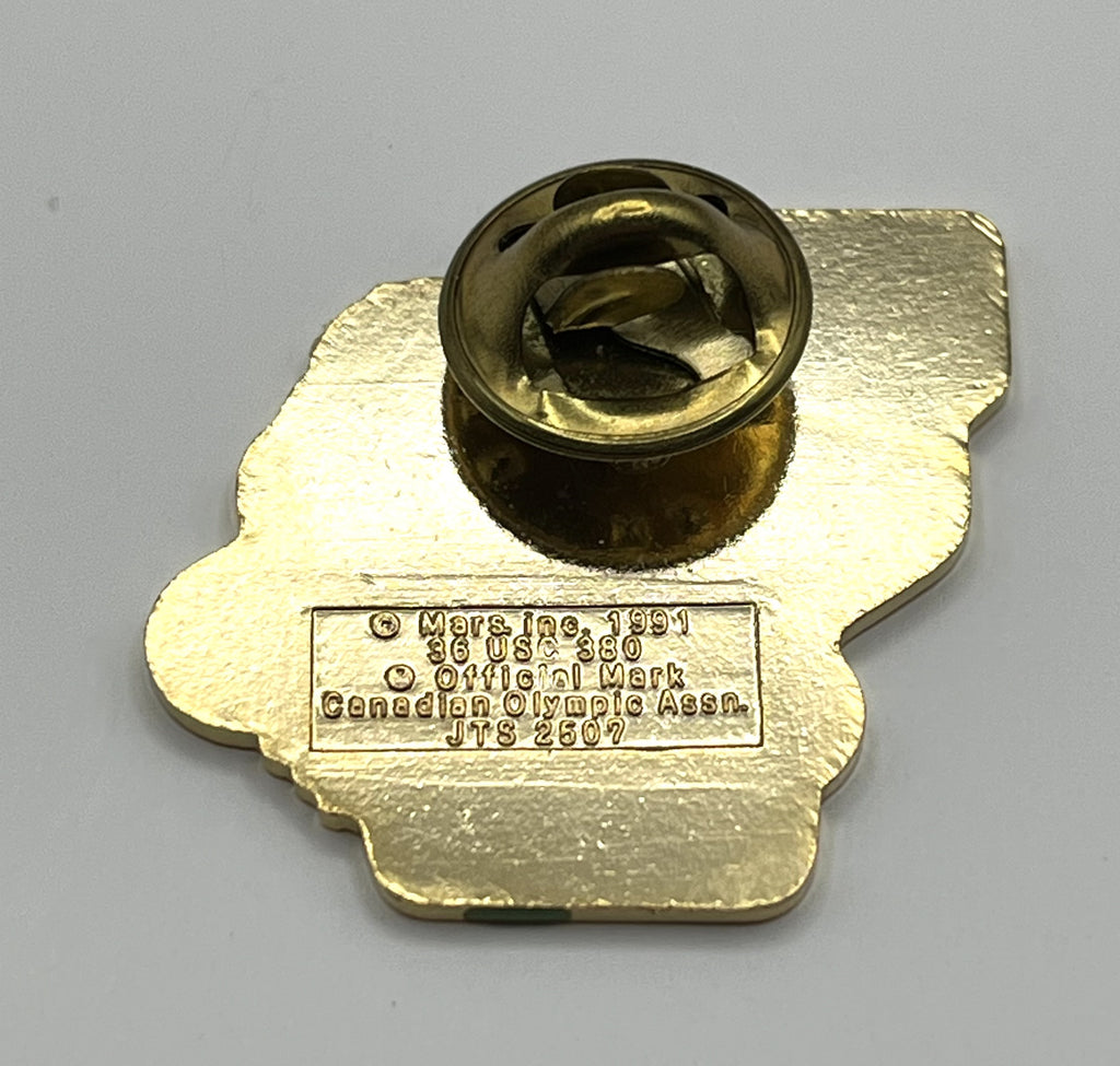 M&M's Olympic Sponsor Pin ~ Baseball ~ 1992 Olympic Rings