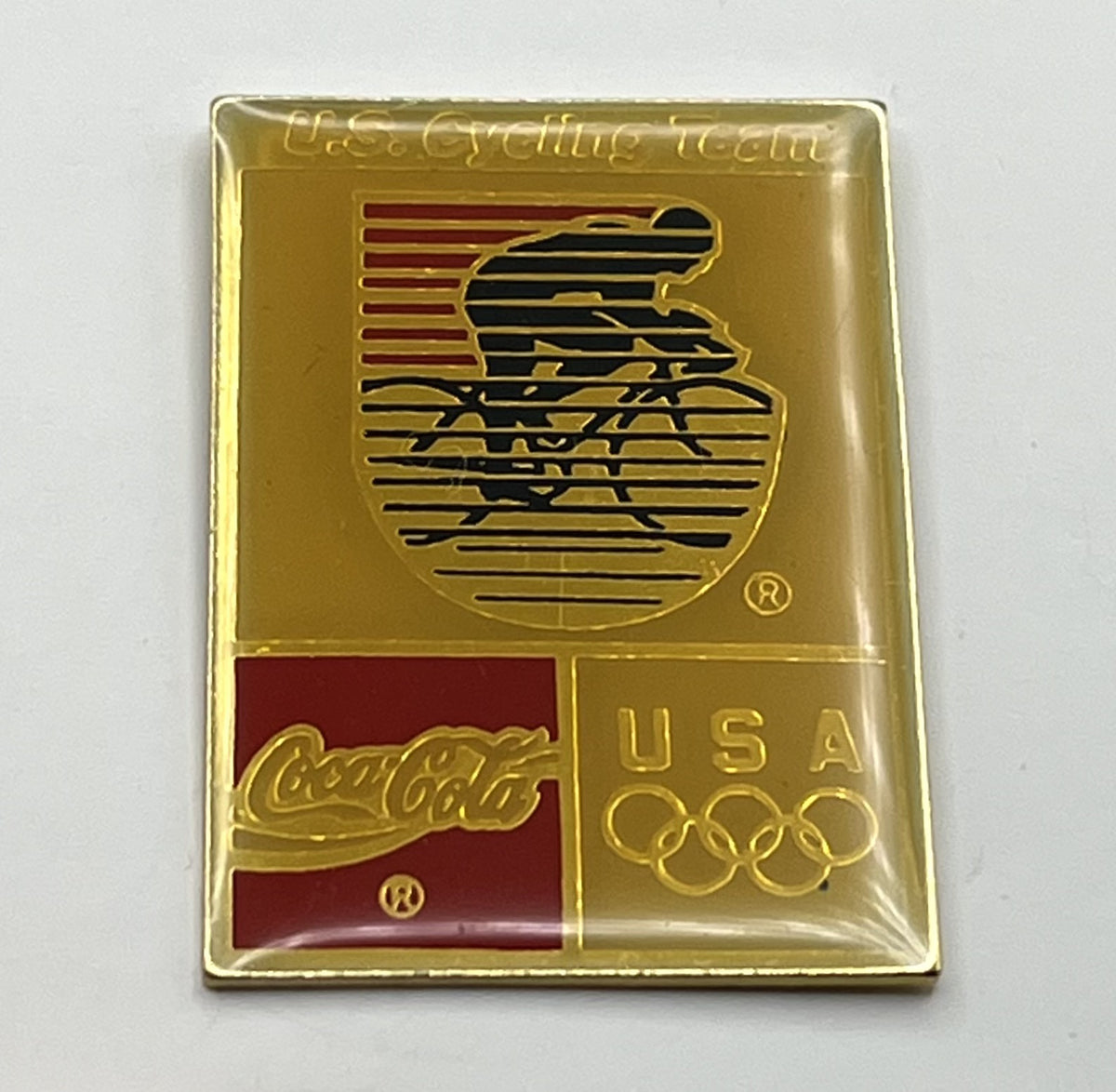 1992 Coca-Cola USA Olympic Cycling Pin ~ U.S. Cycling Team