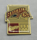 Coca-Cola Olympic Sponsor Pin ~ Baseball USA ~ USA Olympic Rings
