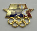 1984 Los Angeles Olympic Stars in Motion Logo Pin ~ Series II Gold Rings
