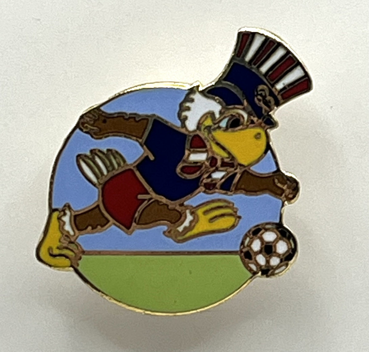 1984 Los Angeles Olympic Pin - Sam the Eagle Soccer