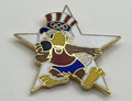 1984 Los Angeles Olympic Track & Field Pin ~ Sam the Eagle Series II White Star Shot Put
