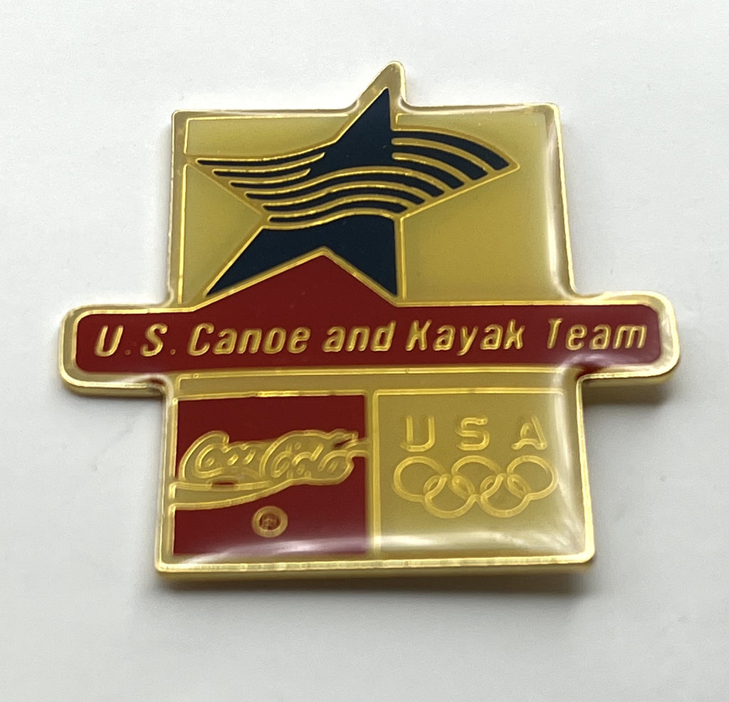 1992 Coca-Cola USA Olympic Kayak Pin ~ U.S. Canoe and Kayak Team