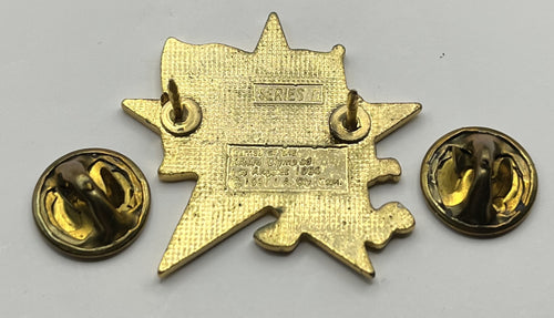 1984 Los Angeles Olympic Flag Pin ~ Sam the Eagle Series II White Star USA Flag