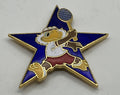 1984 Los Angeles Olympic Tennis Pin ~ Sam the Eagle Series II Blue Star