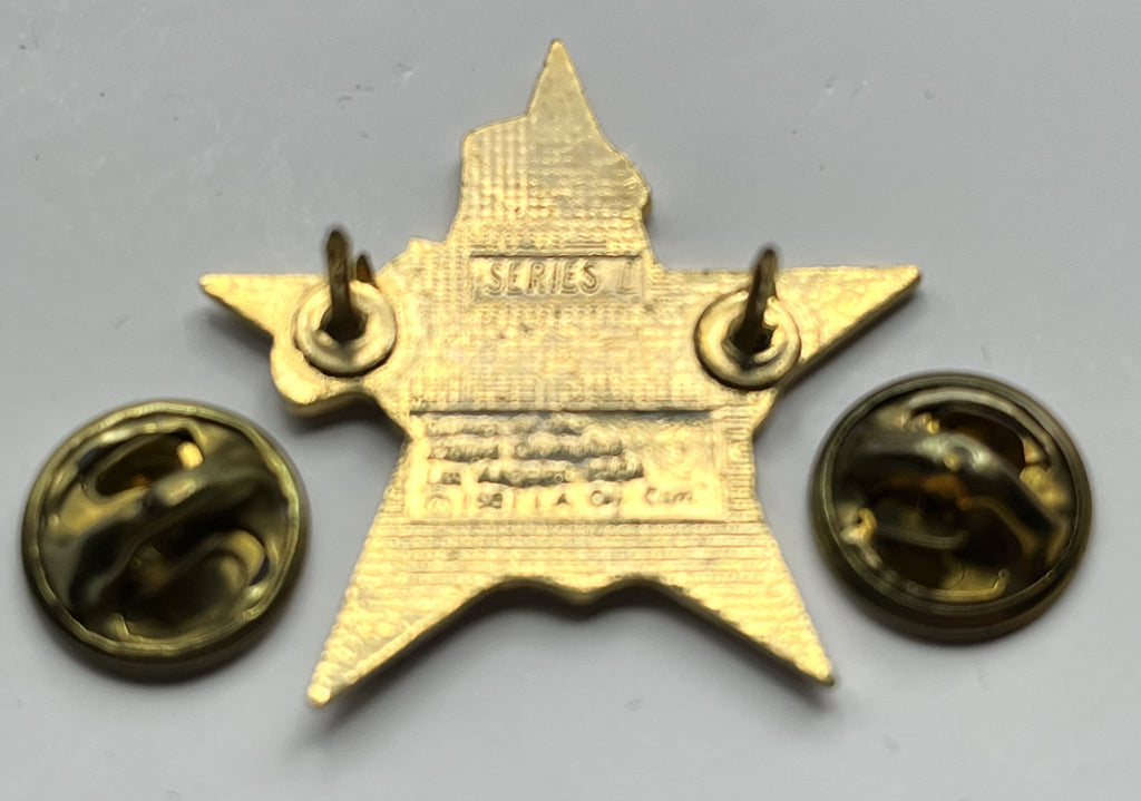 1984 Los Angeles Olympic Rowing Pin ~ Sam the Eagle Series II Blue Star
