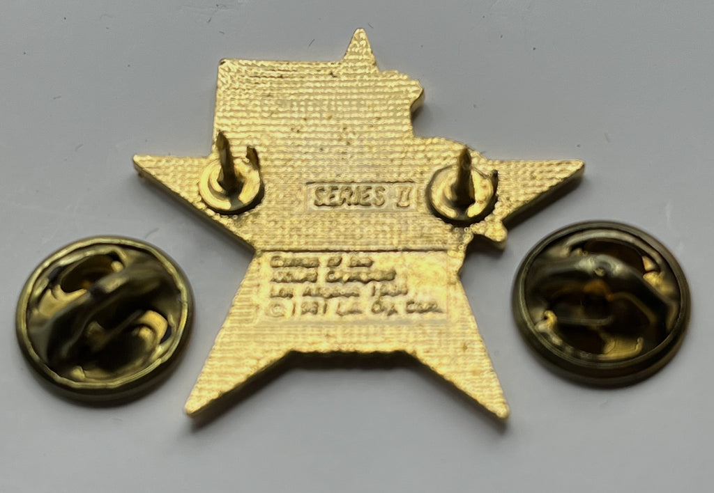 1984 Los Angeles Olympic Diving Pin ~ Sam the Eagle Series II White Star