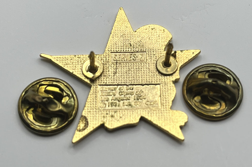 1984 Los Angeles Olympic Fencing Pin ~ Sam the Eagle Series II Red Star