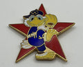 1984 Los Angeles Olympic Baseball Pin ~ Sam the Eagle Series II Red Star