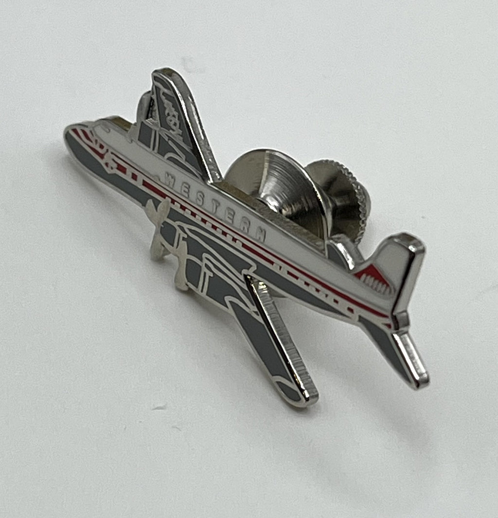 Western Airlines DC-6B Airplane Pin