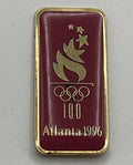 1996 Atlanta Olympic Pin Unauthorized Color Red Maroon Torch Logo 514885
