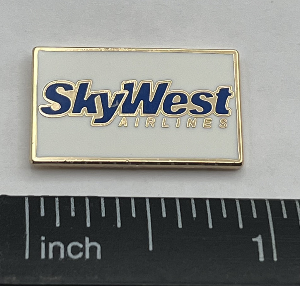 SkyWest Airlines Pin ~ Blue Logo on White