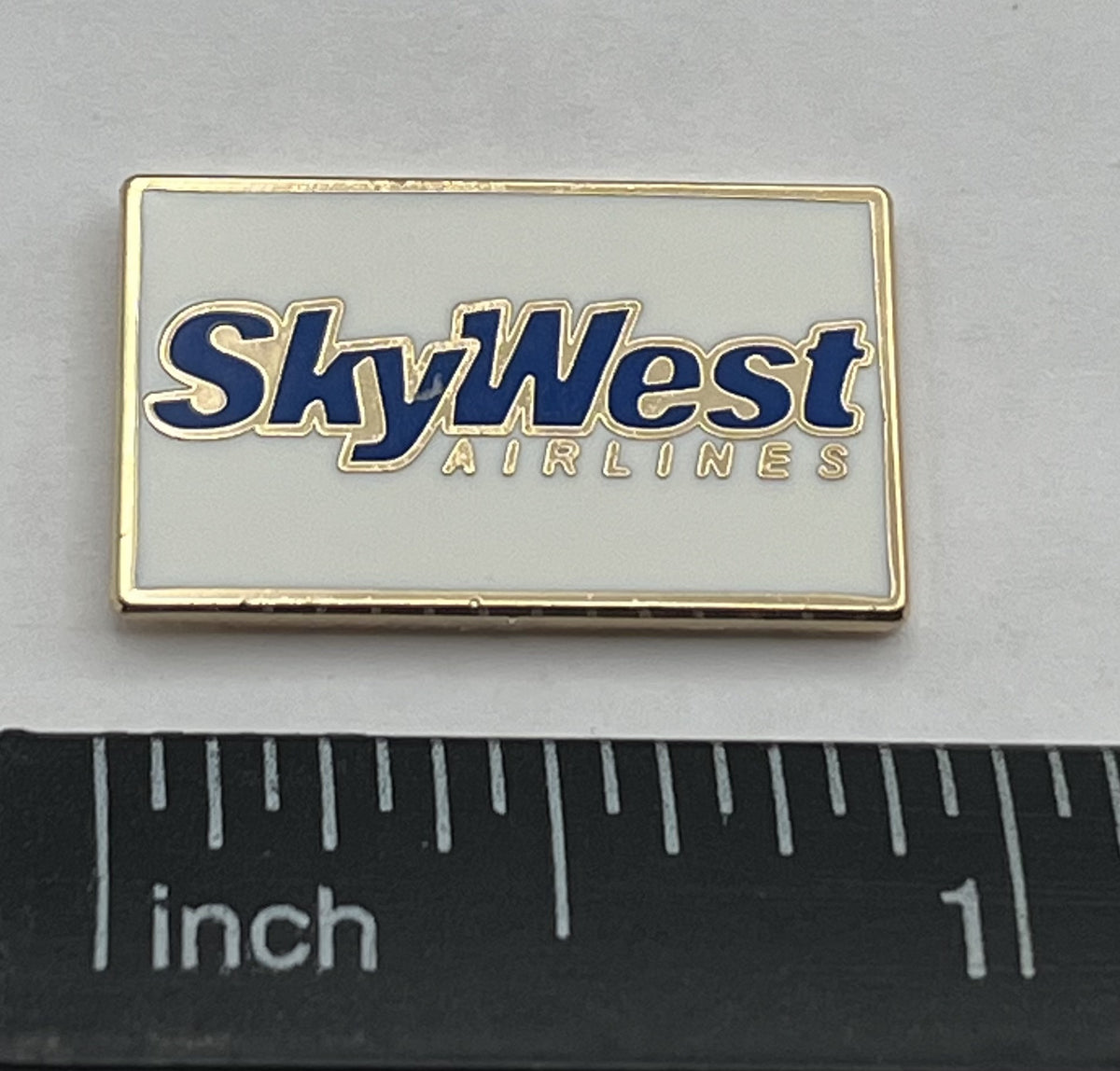 SkyWest Airlines Pin ~ Blue Logo on White