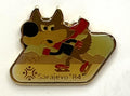 1984 Sarajevo Olympic Pin ~ Vučko Mascot Set ~ Speed Skating