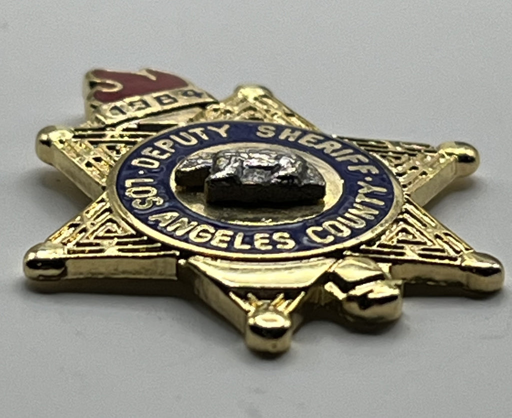 1984 Olympic Pin ~ LASD Deputy Sheriff Star 3D Pin on Pin Bear Torch