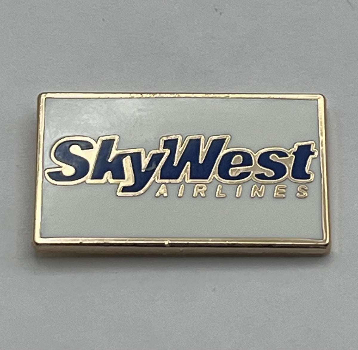 SkyWest Airlines Pin ~ Blue Logo on White