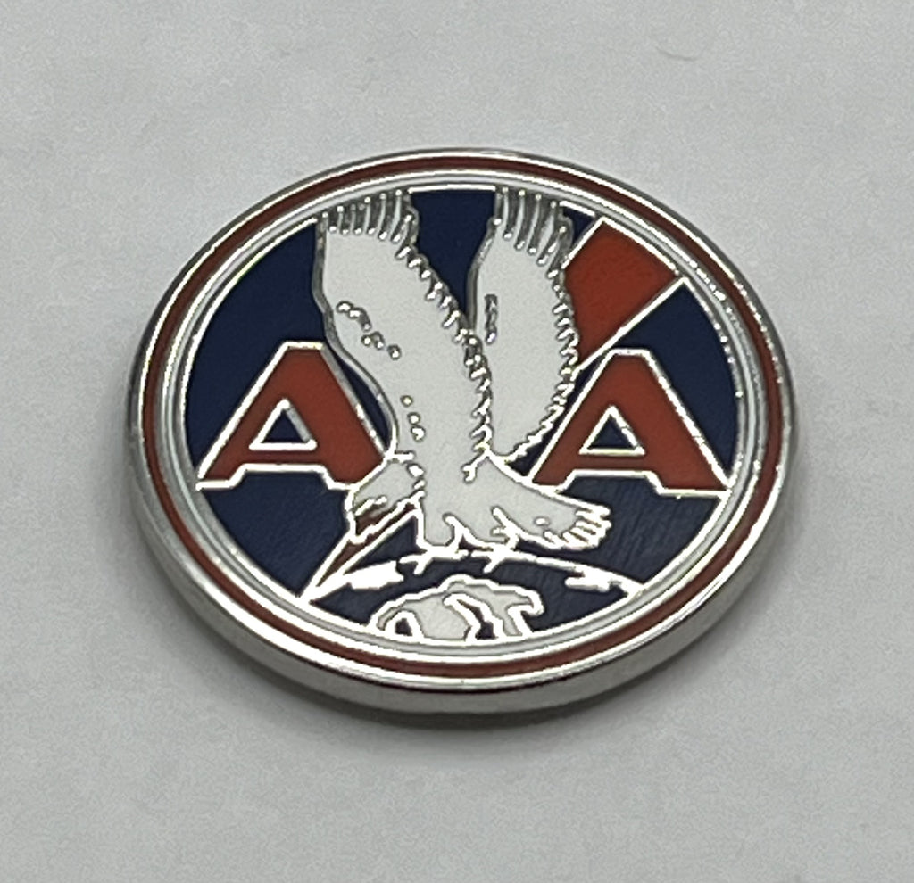 American Airlines Pin ~ Classic Eagle AA Logo ~ Round