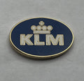 KLM Royal Dutch Airlines Pin ~ Blue Oval Crown Logo