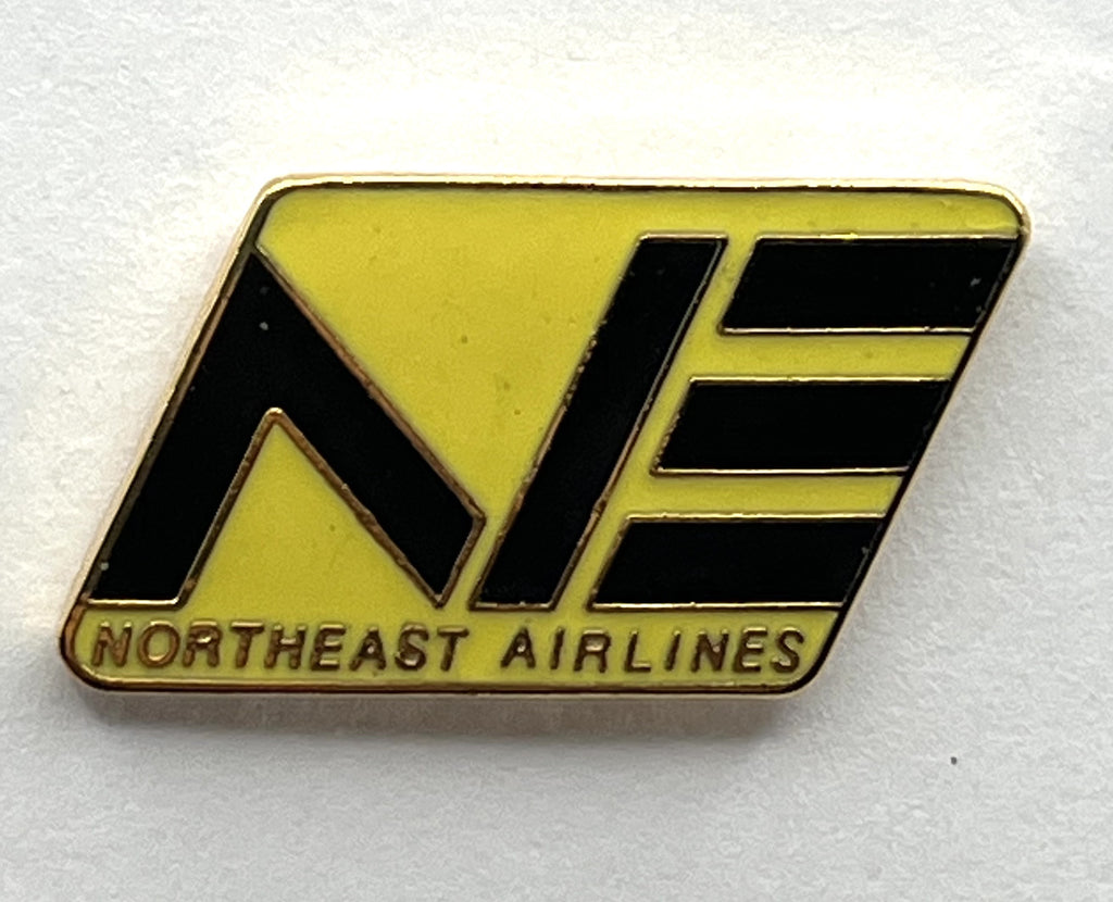Northeast Airlines Pin ~ Yellow & Black NE Logo
