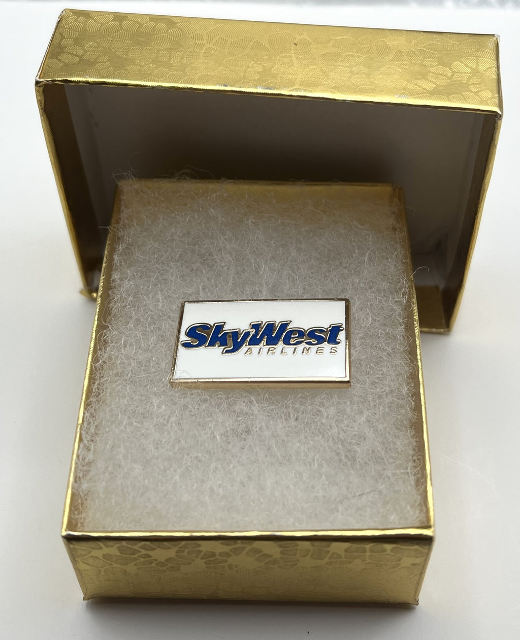 SkyWest Airlines Pin ~ Blue Logo on White