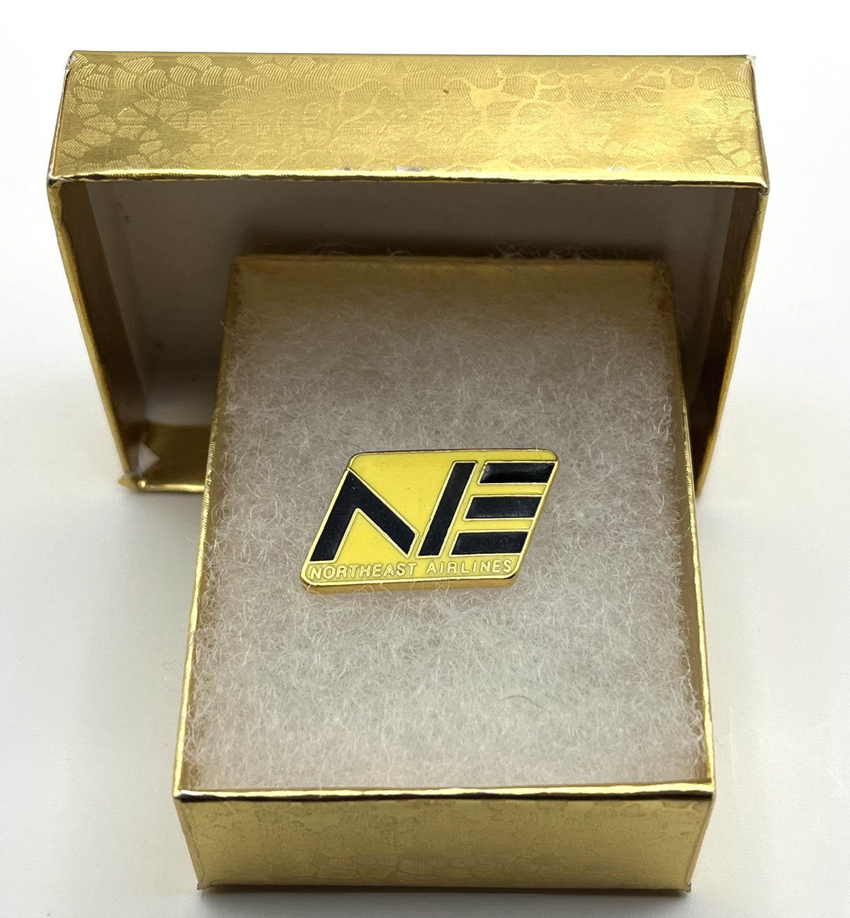 Northeast Airlines Pin ~ Yellow & Black NE Logo